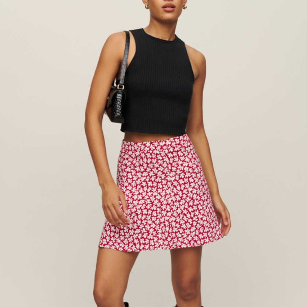 Reformation Flounce Skirt in Grenadine